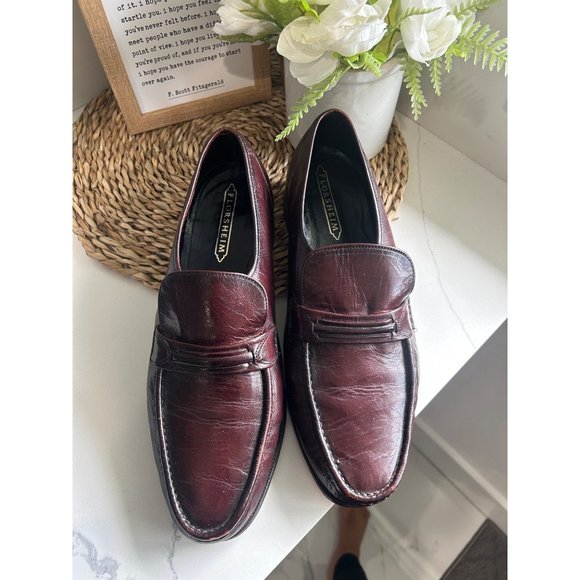 Mens Burgandy Brown Florsheim Size 12 - Picture 1 of 8